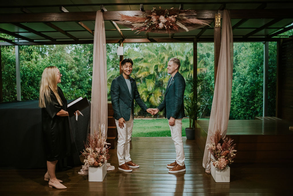 two grooms elopement wedding Brisbane