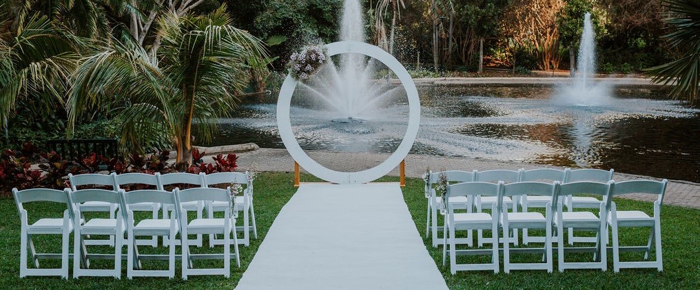 Brisbane City Botanic gardens wedding decor