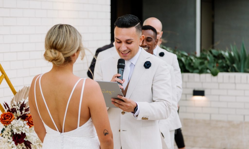 Calile Hotel Wedding ceremony vows