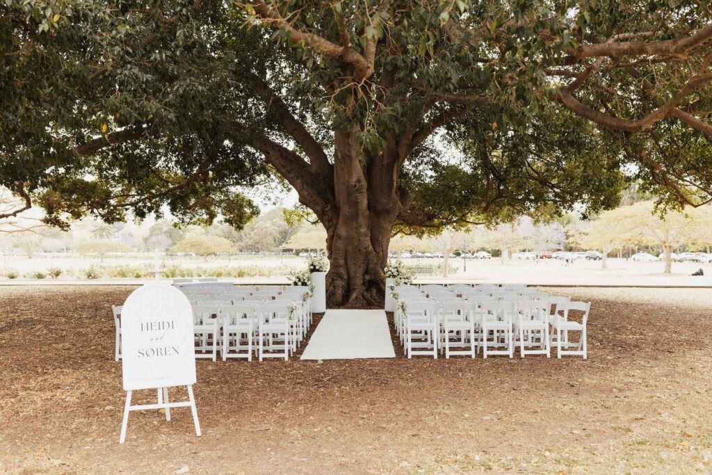 New Farm Wedding ceremony