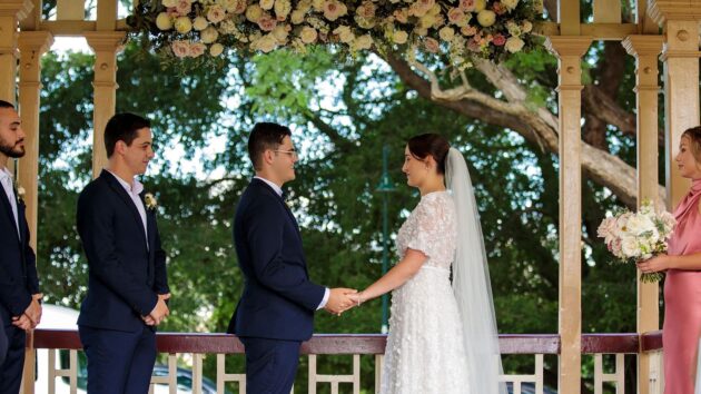 New Farm Park Rotunda wedding with dogs