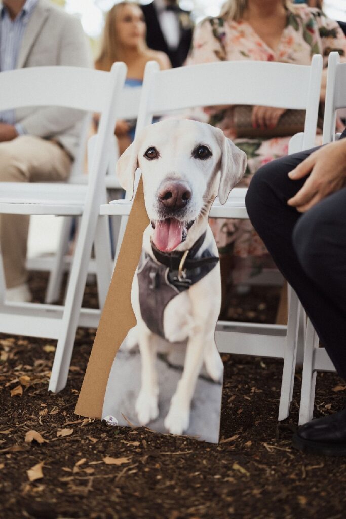 Wedding dog cardboard cut out