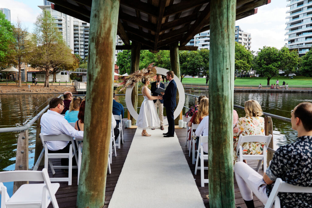 Roma Street parkland wedding Brisbane City