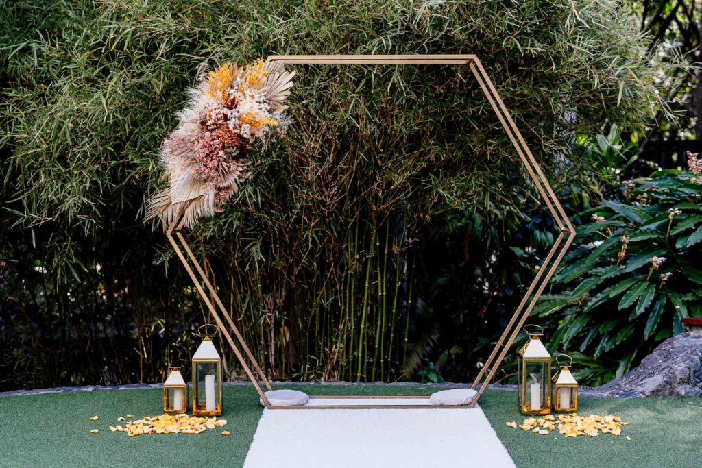 wedding arbour hexagonal