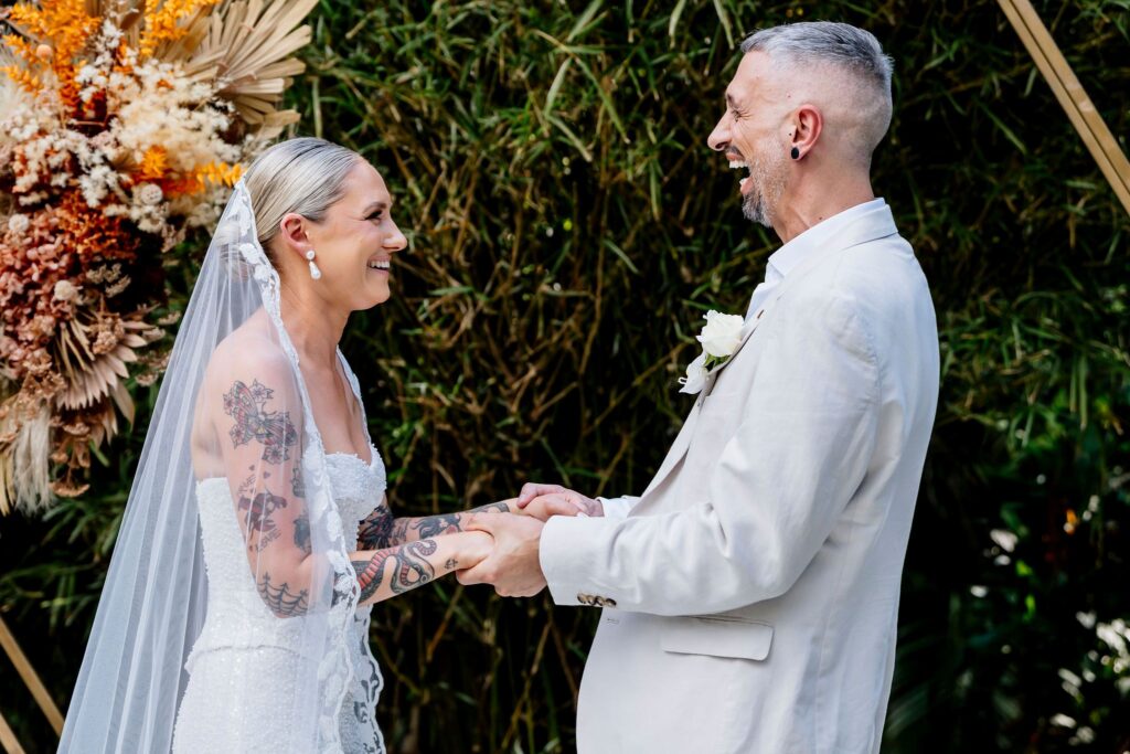 happy wedding ceremony with Celebrant Jamie Eastgate