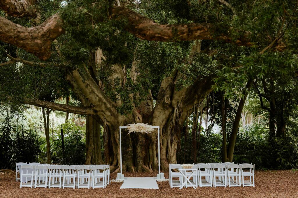 ceremony decor Brisbane Botanical Gardens