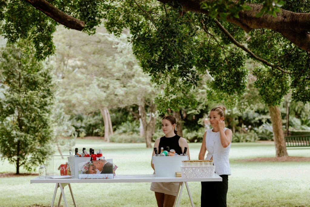 cocktail hour wedding celebrations Brisbane Botanic Gardens