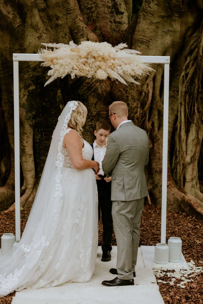 wedding ring bearer City Botanic Gardens