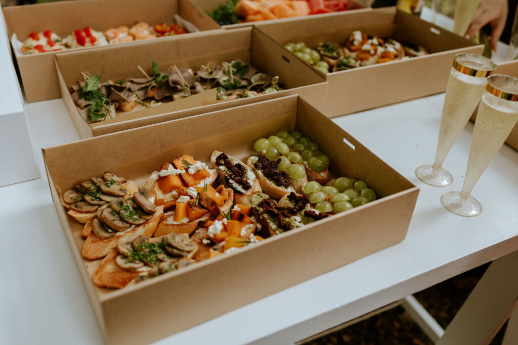 wedding canapes for garden cocktail hour celebrations