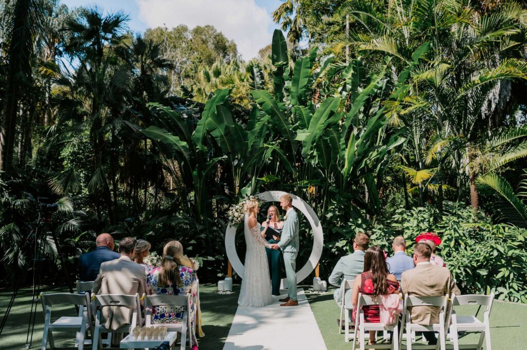 Wedding Celebrant Cara delivering her signature style of happy fun wedding ceremonies